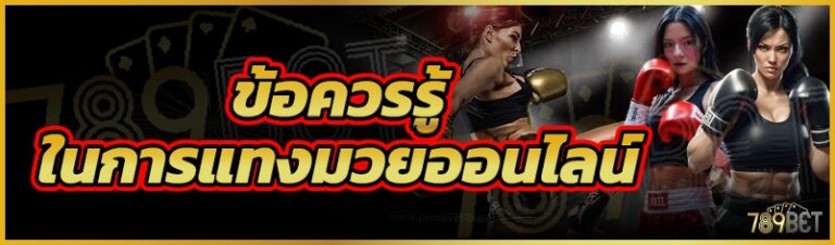 ข้อควรรู้ในการแทงมวยออนไลน์