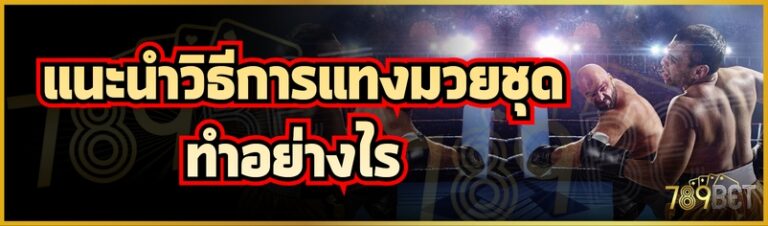 แนะนำวิธีการแทงมวยชุดทำอย่างไร